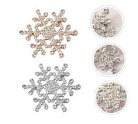 SOIMISS 2 Pièces Broche flocon de neige de Noël broches en diamant épinglettes flocon de neige pin's noel goodies noel épingle à nourrice accessoire vestimentaire festival corsage élégant