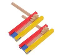 SOIMISS 2 pièces Castagnettes Bois à Manche Long Instrument de Percussion Éducatif pour Garçon Fille Musical et Facile à Utiliser pour Activités Maternelle et Fêtes