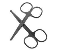 SOIMISS 2 pièces Ciseaux de Précision Acier Inoxydable pour Poils Nez et Oreilles Bout Rond Sécurisé Manuel Soins Du Visage Coupe et Portable