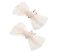 SOIMISS 2 Pièces Clips de Chaussures Nœud pour Talons Accessoire Détaillable Tissu pour Mariage et Décoration de Souliers Élégants