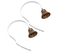 SOIMISS 2 Pièces Cloche pour Chien Murale Métal Réglable Sonnette Vintage Murale pour Dressage Chiots Clair pour Communication et Apprentissage Propreté de Blanc