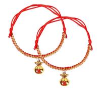 SOIMISS 2 pièces Collier pour Chat Ajustable avec Clochette Accessoire Animal de Compagnie Confortable pour et Petits Chiens Rouge Feng Shui Décoration Festive et