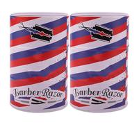 SOIMISS 2 Pièces Conteneur à Lames Usagées en Métal Portable Grosse Capacité pour Salon de Coiffure, Boîte Multifonction de Récupération de Lames de Rasoir
