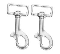 SOIMISS 2 pièces Crochets à Ressort Pivotants Acier Inoxydable pour Laisse de Chien Clips Pratiques pour Animaux de Compagnie Rotation pour Colliers et Accessoires de Voyage