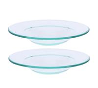 SOIMISS 2 pièces Disque Verre pour Brûleur Huiles Essentielles de Plaque de Chauffe Cire avec Design Élégant et Pratique Compatible avec Brûleurs Aromathérapie Chaleur et Facile à