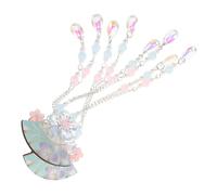 SOIMISS 2 Pièces Épingle à Cheveux Fan Japonais avec Fleur et Perles Barrette à Pompon Style Kimono pour Femmes et Filles Accessoire de Costume Chinois Hanfu Clips Antidérapants pour