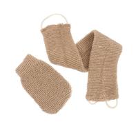 SOIMISS 2 pièces Exfoliant Jute Ramie avec Sangle Longue pour Bande Exfoliante Dos et Réutilisable et Serviette de Bain Portables pour Éliminer Peau Morte
