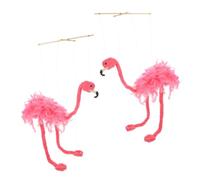 SOIMISS 2 pièces Flamant Peluche Animal à Fil pour Spectacle Interactif et Décoration