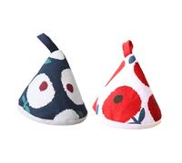 SOIMISS 2 pièces Gants de Protection pour Poignées de Casseroles Isolant Style Triangulaire avec Corde de Suspension Lot pour Cuisine Quotidienne
