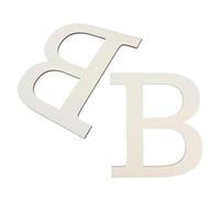 SOIMISS 2 Pièces Grosse Lettre en Bois B 12 Pouces, Lettres Géantes pour Événements, Bois Beige Non Finition, Diy, Facile à Installer, pour Maisons et Boutiques, Décoration Murale