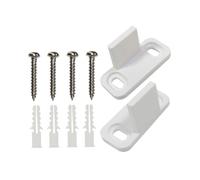 SOIMISS 2 pièces Guide de Sol pour Porte Coulissante Barn Door Acier Au Système de Montage Au Sol Stop Porte Balancement Compatible Finition Blanche
