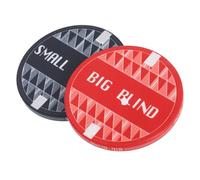 SOIMISS 2 pièces Jetons de Poker Céramique Rond Jeu Hold Accessoire Dealer Chips Grand et Petit Blind Couleurs Vives Surface Lisse pour Jeux de Cartes et Fêtes