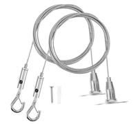 SOIMISS 2 pièces Kit de Suspension Tableau Acier Inoxydable Fil Acier Durable pour Suspension Cadre et Luminaires Système Cimaise Polyvalent pour Décoration Murale