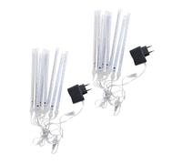 SOIMISS 2 pièces LED Guirlande Pluie de Tubes Leds Étanche pour Décoration Extérieure Jardin Terrasse Fête