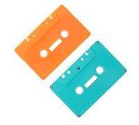 SOIMISS 2 Pièces Lot de Cassettes Audio Vierges Réécriture Facile en Plastique Réutilisables Colorées Murales Originales pour Décoration de Fête
