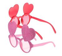 SOIMISS 2 pièces Lunettes de Cœur pour Accessoires Photo et Amusants pour Enterrement de Vie de Jeune Fille Thème Romantique Parfaites pour Immortaliser des Souvenirs