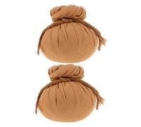 SOIMISS 2 Pièces Massage Ball Chinois Herbal soi masseur de balle thérapie physique outils de massage chinois compresse à chaud chaud de massage sachet de moxa Armoise Brun