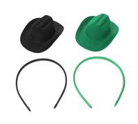 SOIMISS 2 Pièces Mini Cowboy Hat Headbands Lightweight Costume Accessories For Women And Retro Western Style Carnival Party Headwear Comfortable And