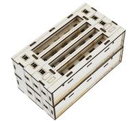 SOIMISS 2 Pièces Miniature Maison Bois Non Finie Modèle Cabane Rondins pour Bricolage Décor de Table de Sable Accessoire Maison de Poupée Création Artistique sans Assemblage