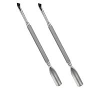 SOIMISS 2 Pièces Outils de Manucure Acier Inoxydable Poussoir à Cuticules Double pour Soins Ongles et Élimination Peaux Mortes pour Usage Professionnel et Domestique