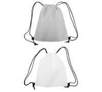 SOIMISS 2 Pièces Paquet à Dos à Cordon Pochette à Cordon Grosse Capacité Toile Oxford Imperméable Bretelles Réglables Portable pour Hommes et Femmes Sports et Shopping