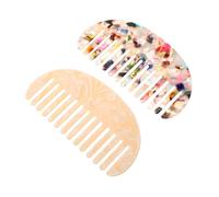 SOIMISS 2 Pièces Peigne Large à Dents Acétate Antistatique Démêlage Doux Effet Anti-frisottis Accessoire Coiffure Vintage pour Cheveux Épais et Mariages