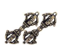 SOIMISS 2 Pièces Pendentifs Laiton Rétro Dorje Protection Bouddhiste Spirituelles Polyvalentes pour Porte Clés et Bijoux