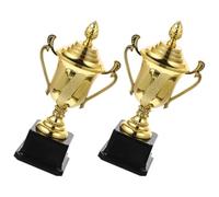 SOIMISS 2 Pièces Petits Trophées en Plastique Doré pour Lot de Prix | Récompense Scolaire et Entreprise, Usage Football, Finition Soignée, Couleur Or, pour Adolescents