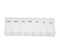 SOIMISS 2 pièces Pilulier Semainier Portable Plastique Compartiments Séparés pour Boîte de Rangement et Légère pour Voyage et Usage Quotidien Lot de Blanc