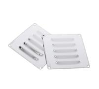 SOIMISS 2 Pièces Plaque de Ventilation Carrée Acier Inoxydable Résistante Chaleur pour Barbecue et Foyer Extérieur Système Aération pour Combustion Optimale