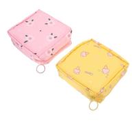 SOIMISS 2 Pièces Pochette Menstruelle en Tissu Oxford Fermeture Éclair Pratique et Protection Vie Privée, Paquet pour Serviettes Hygiéniques pour Filles et Adolescentes