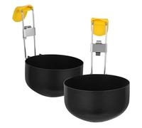 SOIMISS 2 pièces Pocheuse à Œufs Inox Pliable Moule Antiadhésif pour Œufs Pochés Cuisson Vapeur Rapide Support Familial Gain de Place pour Cuisine Compacte