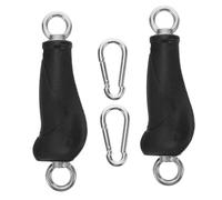 SOIMISS 2 Pièces Poignées de Gym Ergonomiques à Double Anneau Poignées Courtes pour Machines à Câble et Bandes de Résistance Accessoires de Fitness Compacts pour Entraînement de Force