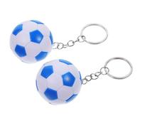 SOIMISS 2 Pièces Porte Clés Ballon de Football Bleu Lot de Porte Clés Créatif pour Fête Anniversaire Foot et Scolaires