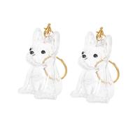 SOIMISS 2 Pièces Porte-clés Boîte Transparente pour Poils de Chien Rangement Commémoratif pour Souvenir de Poils Animaux Capsule Visible pour Mémorial Chien Cadeau Souvenir pour