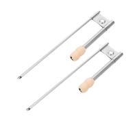 SOIMISS 2 pièces Pottery Glazing Tool Stainless Steel Ceramic Clay Sprayer With Wood Nozzle Portable Precision Glaze Blower For Small Ceramic Painting And DIY Art Projects