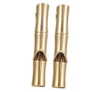 SOIMISS 2 pièces Sifflet Métallique Laiton Porte-clés Outdoor pour Survie Sport et Entraînement et Compact pour Référés et Activités Extérieures