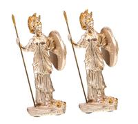 SOIMISS 2 Pièces Statue Athena Grecque Résine Figurine Déesse Sagesse et Guerre Décoration Maison Compacte Sculpture Antique Classique