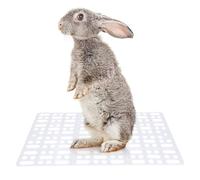 SOIMISS 2 Pièces Tapis pour Pattes de Lapin en Plastique, Grille, 4 | Chats et Cochons D’inde, Blanc, Usage Intérieur Maison, Nettoyage Facile, Protège les Pieds