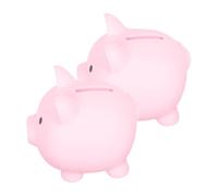 SOIMISS 2 pièces Tirelire Cochon pour Garçon Fille Pot à Vinyle Rose Facile et Décoration Ludique pour Garçon et Fille
