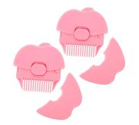 SOIMISS 2 pièces Tondeuse Peigne Garçon Fille Forme de Pomme Outil Mini Coupe Cheveux Doux et Sûr pour Cheveux Fins et Fourches Portable et Pratique pour