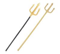 SOIMISS 2 pièces Trident de Cosplay Léger Accessoire Fourche Diable Doré pour Costumes Halloween Outil de Scène Polyvalent pour Performances et Fêtes
