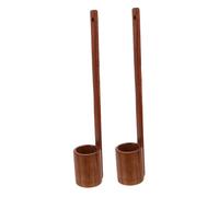 SOIMISS 2 Pièces Vintage Wooden Wine Dipper Spoon With Long Handle For Precise Pouring Of Oil Beer Vinegar Soy Bar Accessory