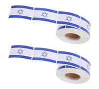 SOIMISS 2 Rouleaux D'Étiquettes Drapeau Israélien Pour Fête Loisirs Créatifs Scrapbooking Agenda Carnet Ordinateur Portable Cadeaux D'Invités Autocollants Pour Carnet
