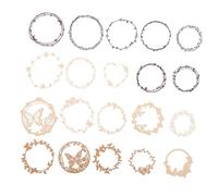 SOIMISS 20 Feuilles Décoratives de Cadres Découpés Forme de Coeur Amoureux pour Scrapbooking et Création de Embellissements Vintage avec Motifs de Fleurs pour Journaux Créatifs