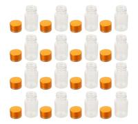 SOIMISS 20 Pièces Flacons en Plastique Pet Hermétiques de 15ml pour Remède et Compléments, Bouteille Refermable Étanche pour L'organisation en Déplacement Voyage