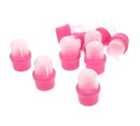 SOIMISS 20 pièces Silicone Nail Polish Remover Wraps Soft Reusable Cleaner Caps For Natural And Artificial Nails Easy Soak Off Gel Polish