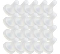 SOIMISS 20 Pièces Tétine Biberon, Silicone Blanc, Débit Contrôlé | Alimentation Douce, Anti-fuite, pour Petits Animaux, Usage à Main, Éleveurs et Familles D’accueil