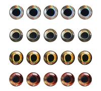 SOIMISS 20 Pièces Yeux de Leurre de Pêche 4d Époxy pour Jigs et Leurres | Dos Adhésif, Finition Holographique Réaliste, Montage Mouche et Loisirs Créatifs, Ronds à Pupilles Noires Couleur Aléatoire