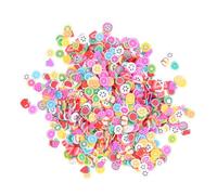 SOIMISS 2000 pièces Autocollants Tranches de Fruits pour Nail Art Décorations Ongles DIY Accessoires Argile Fruitée pour Manucure et Création Créative